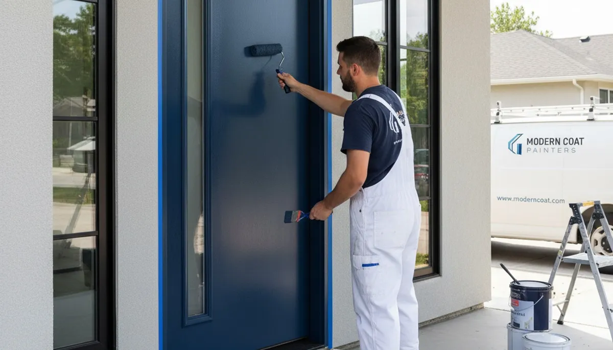 Professional door painting and refinishing in Madison, WI by expert house painters