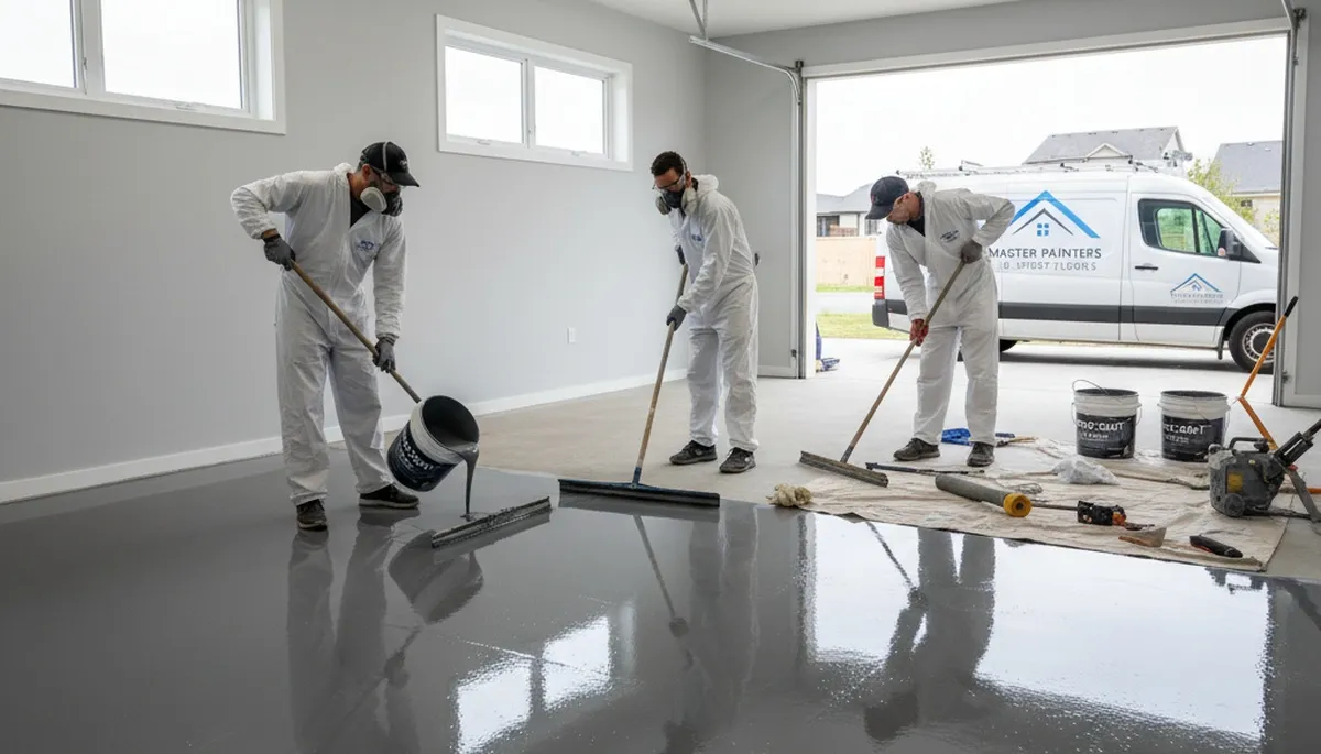 Professional epoxy garage floor coating in Madison, WI for durable, moisture-resistant finish